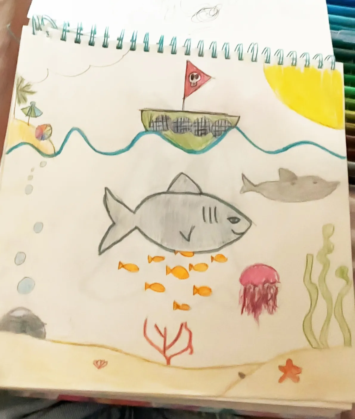 Mia Ocean Adventure original drawing
